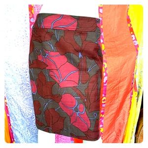 NWOT Loft Ann Taylor MOD RETRO STYLE 1960’s style Business Skirt Floral